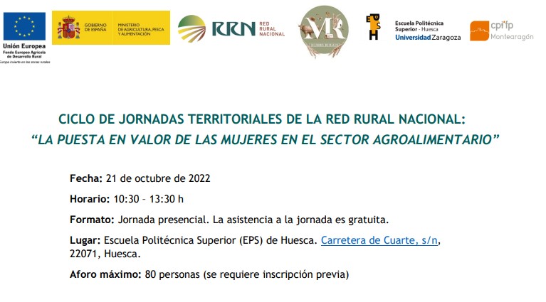 Ciclo de jornadas de la Red Rural Nacional: "La puesta en valor de las mujeres en el sector agroalimentario".